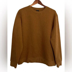 H&M brown  men quilted sweater size large
